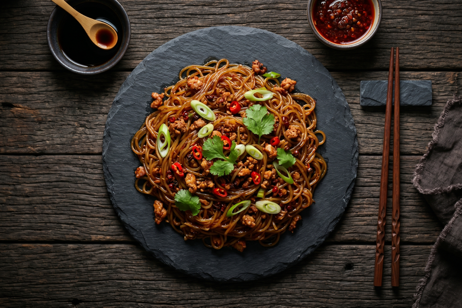 Spicy Vermicelli Noodles Stir Fry