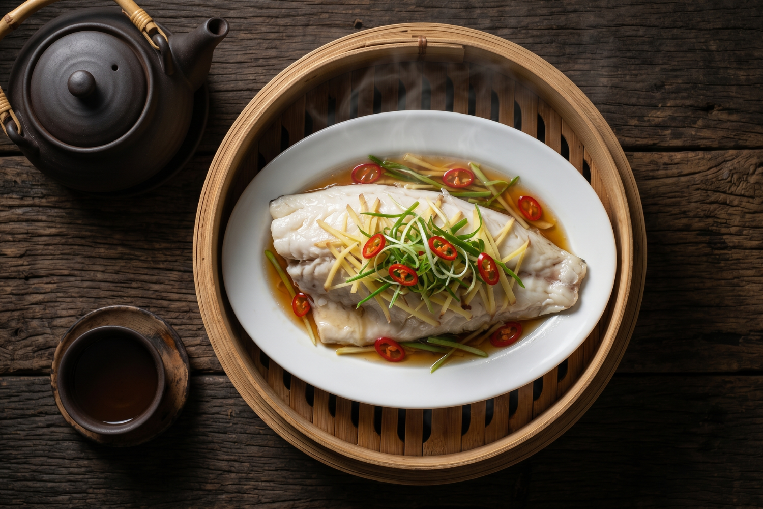 Sizzling Steamed Fish