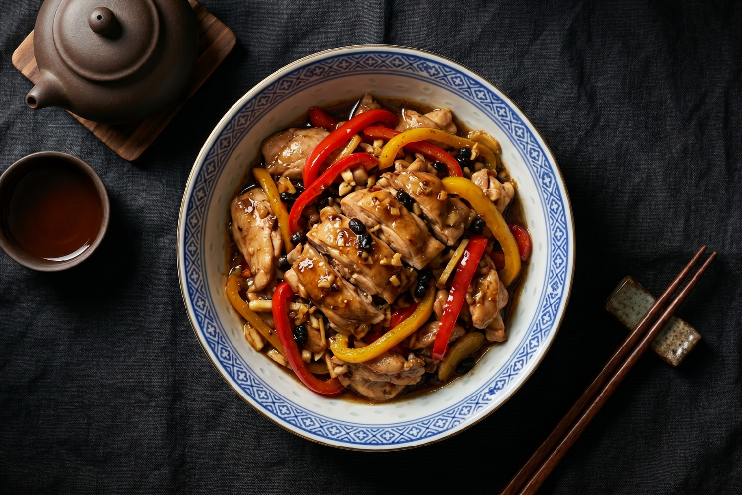 Stir-Fry Chicken with Black Bean Sauce