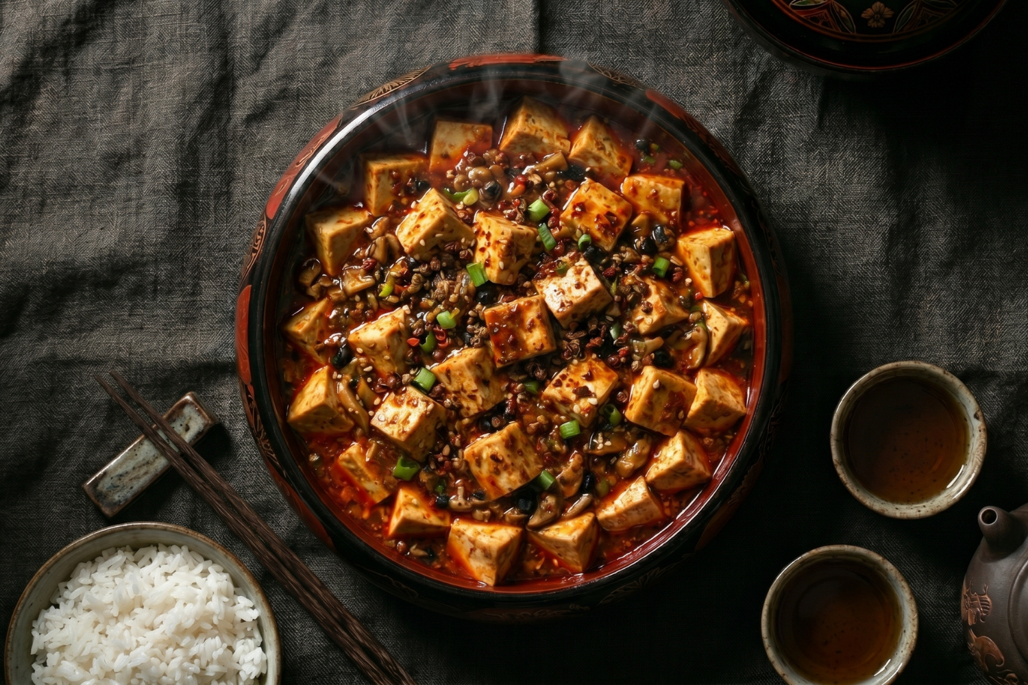 Ma Po Tofu with Minced Mushroom